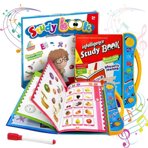 Interactive Sound Book for Toddlers | Touch & Listen Musical Learning Book with Phonetics, Words, and Sounds | Early Educational Toy for Kids Ages 1 to 5 | Sensory, Activity & Birthday Gift